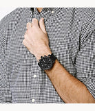 Fossil Nate Chronograph Black Dial Black Leather Strap Watch for Men - JR1436 Buy Now By Fossil