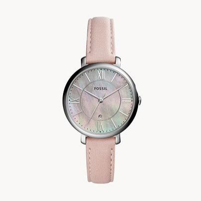Fossil Jacqueline Blush Mother of Pearl Dial Pink Leather Strap Watch for Women - ES4151 Buy Now By Fossil