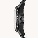 Fossil Riley Multifunction Black Dial Black Steel Strap Watch for Women - ES4519 Buy Now By Fossil