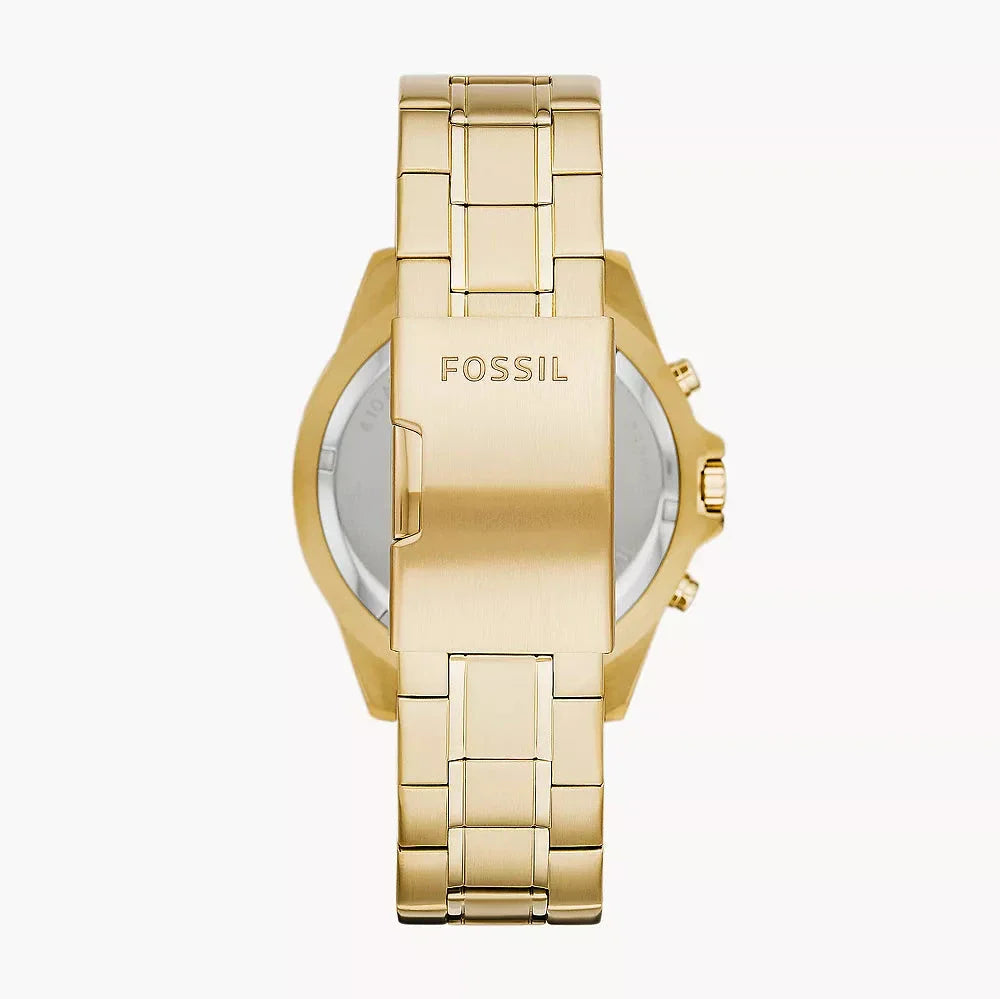 Fossil Garrett Chronograph Gold Dial Gold Steel Strap Watch for Men - FS5772 Buy Now By Fossil