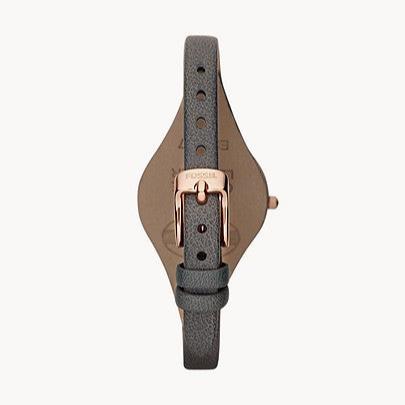 Fossil Georgia Smoke Grey Dial Grey Leather Strap Watch for Women - ES3077 Buy Now By Fossil