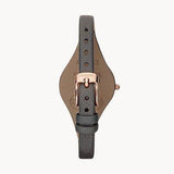 Fossil Georgia Smoke Grey Dial Grey Leather Strap Watch for Women - ES3077 Buy Now By Fossil