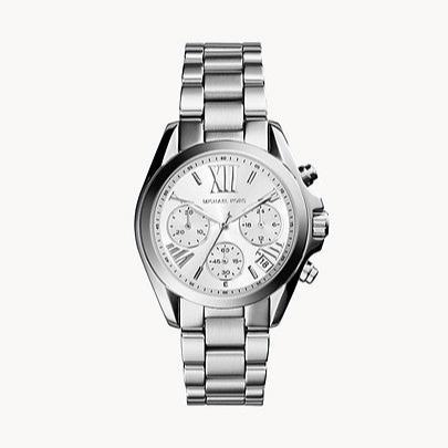 Michael Kors Bradshaw Chronograph Silver Dial Silver Steel Strap Watch for Women - MK6174 Buy Now By Michael Kors
