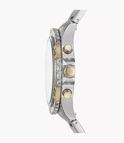 Fossil Garrett Chronograph Green Dial Two Tone Steel Strap Watch for Men - FS5622 Buy Now By Fossil