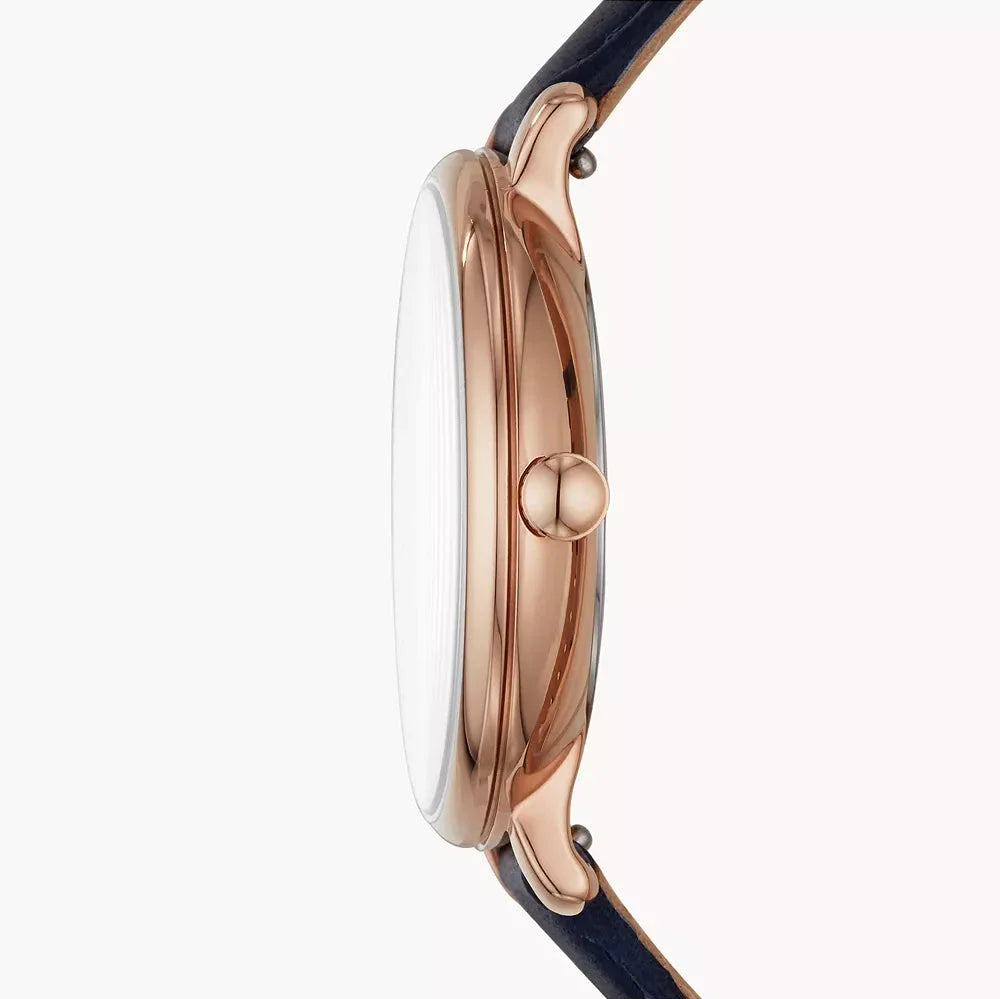 Fossil Jacqueline Blue Dial Blue Leather Strap Watch for Women - ES4673 Buy Now By Fossil