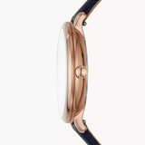 Fossil Jacqueline Blue Dial Blue Leather Strap Watch for Women - ES4673 Buy Now By Fossil