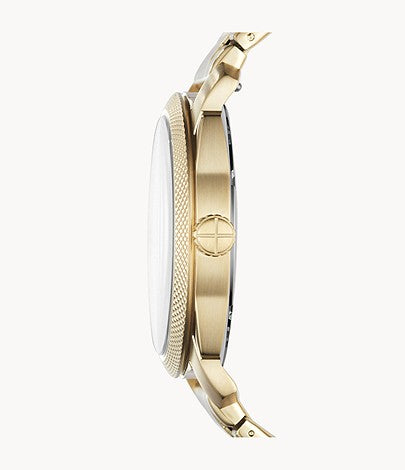 Fossil Machine Gold Dial Gold Steel Strap Watch for Men - FS5264 Buy Now By Fossil