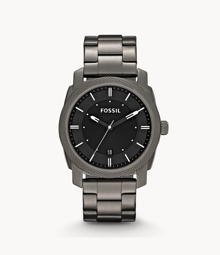 Fossil Machine Chronograph Black Dial Grey Steel Strap Watch for Men - FS4774 Buy Now By Fossil