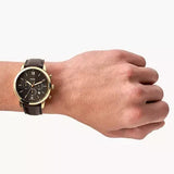 Fossil Neutra Chronograph Black Dial Black Leather Strap Watch for Men - FS5381 Buy Now By Fossil