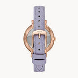 Fossil Jacqueline Purple Dial Purple Leather Strap Watch for Women - ES4814 Buy Now By Fossil