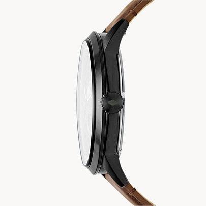 Fossil Townsman Automatic Black Dial Brown Leather Strap Watch for Men - ME3155 Buy Now By Fossil