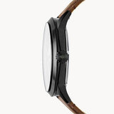 Fossil Townsman Automatic Black Dial Brown Leather Strap Watch for Men - ME3155 Buy Now By Fossil