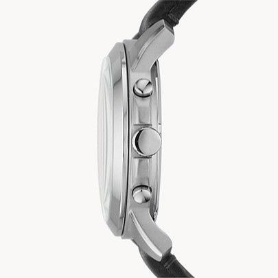 Fossil Grant Chronograph Black Dial Black Leather Strap Watch for Men - FS4812 Buy Now By Fossil