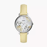 Fossil Jacqueline Three-Hand White Dial Yellow Leather Strap Watch for Women - ES4812 Buy Now By Fossil