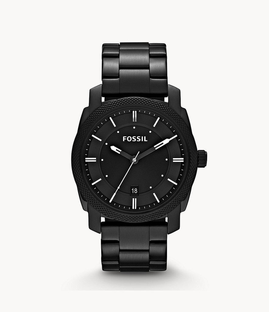 Fossil Machine Black Dial Black Steel Strap Watch for Men - FS4775 Buy Now By Fossil