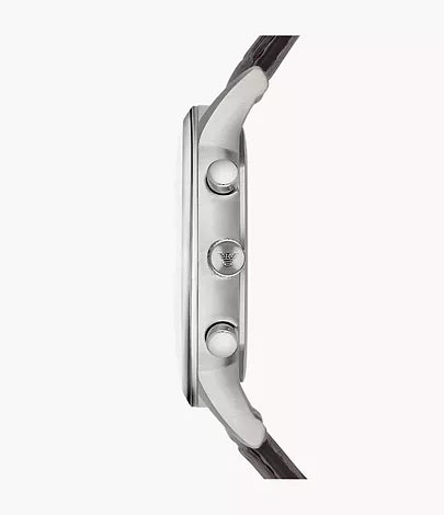 Emporio Armani Renato Chronograph Black Dial Brown Leather Strap Watch For Men - AR2482 Buy Now By Emporio Armani