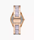 Fossil Stella Multifunction Rose Gold Dial Two Tone Steel Strap Watch for Women - ES4755 Buy Now By Fossil