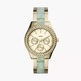 Fossil Stella Multifunction Gold Dial Two Tone Steel Strap Watch for Women - ES4757 Buy Now By Fossil