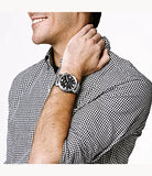 Fossil Nate Chronograph Black Dial Silver Steel Strap Watch for Men - JR1353 Buy Now By Fossil