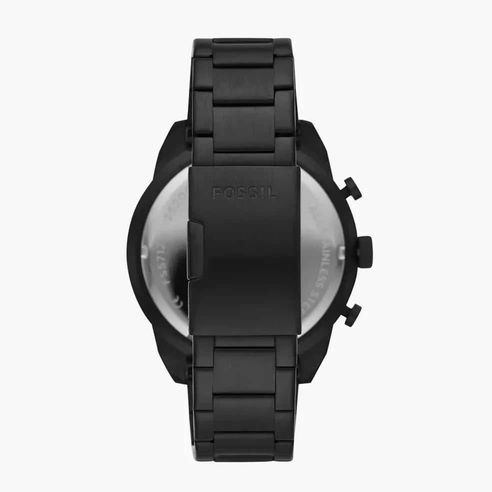 Fossil Bronson Chronograph Black Dial Black Steel Strap Watch for Men - FS5712 Buy Now By Fossil
