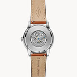 Fossil Townsman Automatic Skeleton Blue Dial Brown Leather Strap Watch for Men - ME3154 Buy Now By Fossil