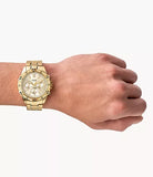 Fossil Garrett Chronograph Gold Dial Gold Steel Strap Watch for Men - FS5772 Buy Now By Fossil