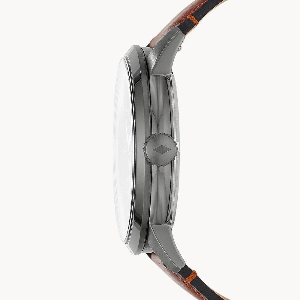 Fossil Townsman Automatic Skeleton Black Dial Brown Leather Strap Watch for Men - ME3181 Buy Now By Fossil