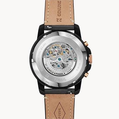 Fossil Grant Sport Automatic Skeleton Black Dial Black Leather Strap Watch for Men - ME3138 Buy Now By Fossil