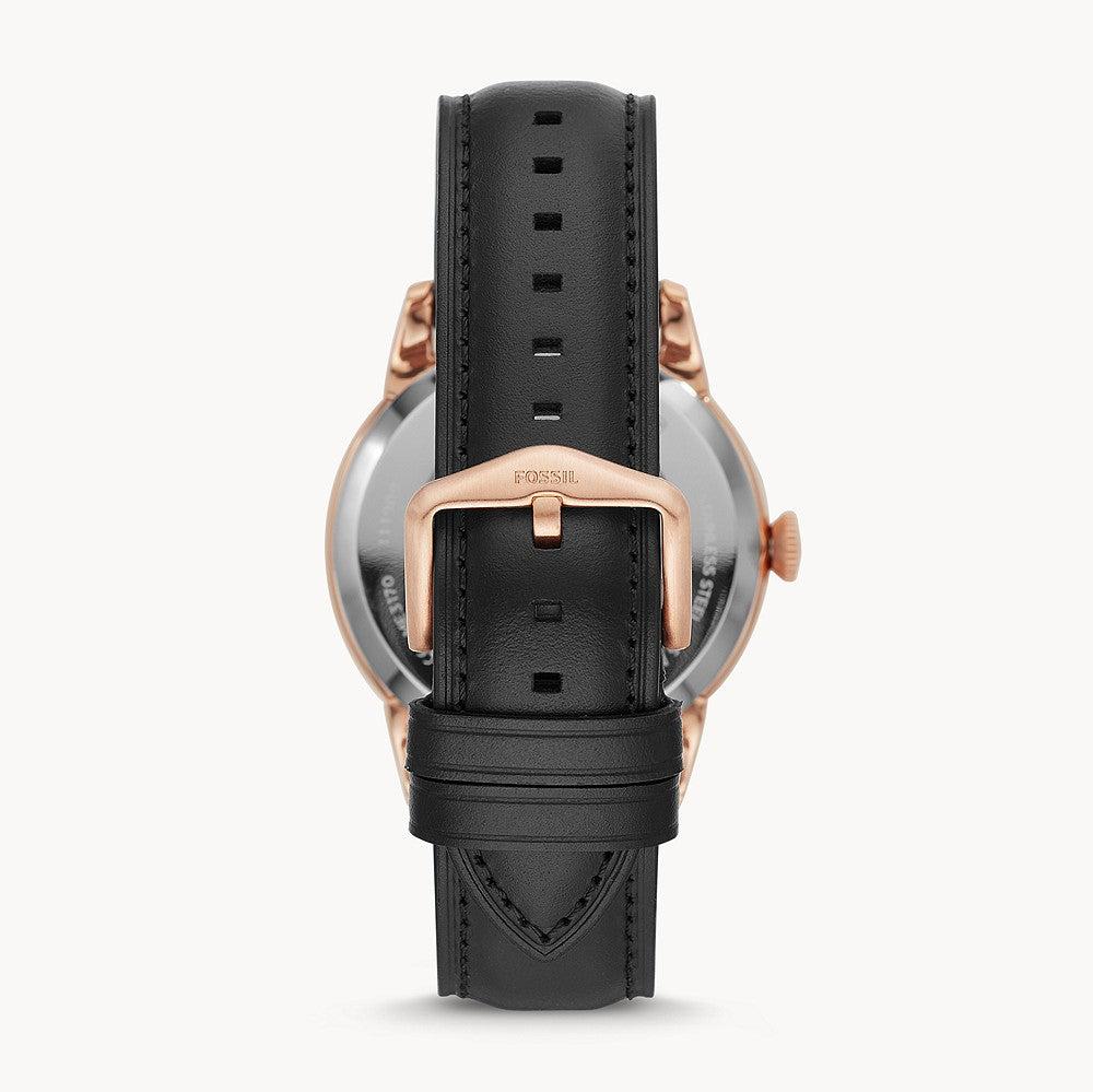 Fossil Townsman Automatic Black Dial Black Leather Strap Watch for Men - ME3170 Buy Now By Fossil