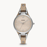 Fossil Georgia Bone Grey Dial Beige Leather Strap Watch for Women - ES2830 Buy Now By Fossil