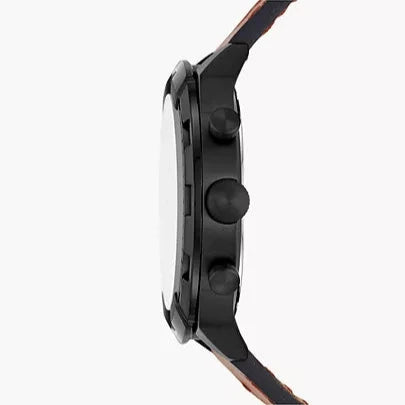 Fossil Bronson Black Dial Brown Leather Strap Watch for Men - FS5714 Buy Now By Fossil