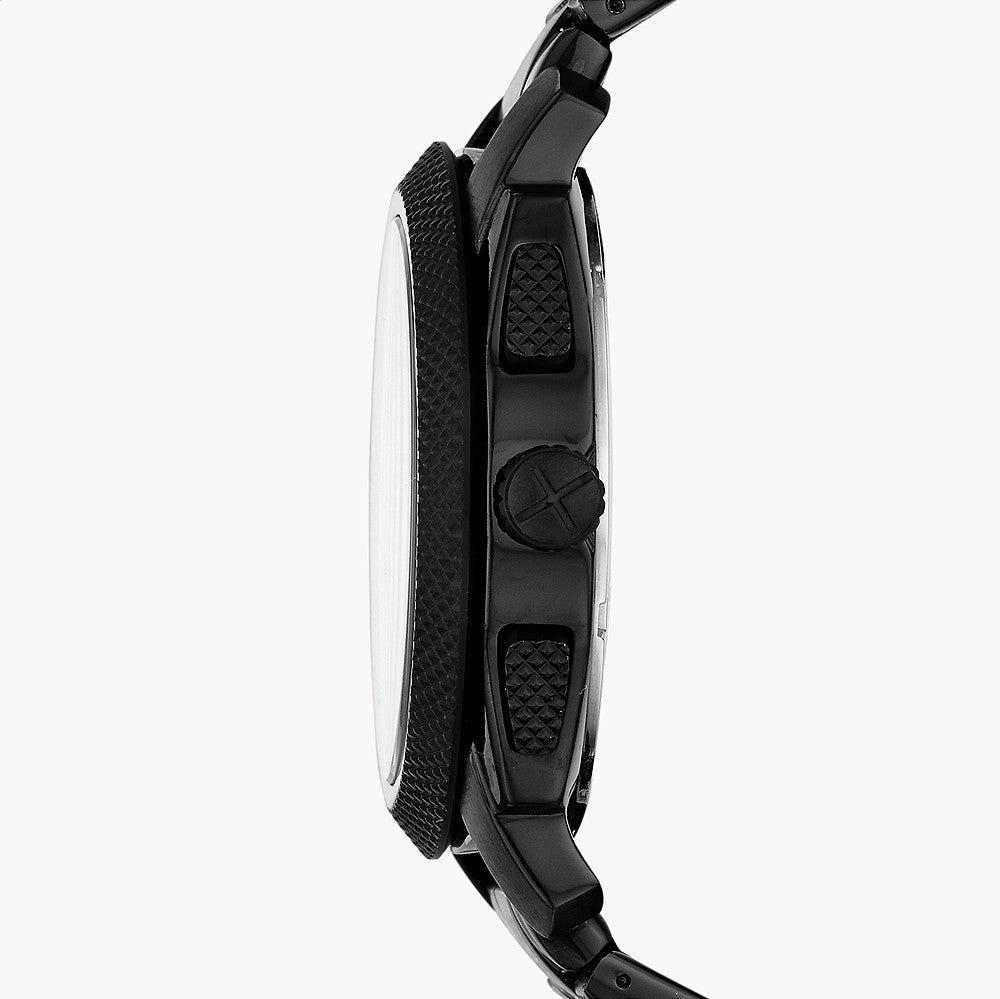 Fossil Machine Chronograph Black Dial Black Steel Strap Watch for Men - FS4552 Buy Now By Fossil