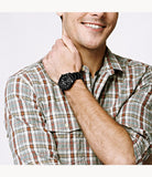 Fossil Machine Black Dial Black Steel Strap Watch for Men - FS4775 Buy Now By Fossil