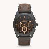 Fossil Machine Flight Chronograph Brown Dial Brown Leather Strap Watch for Men - FS4656 Buy Now By Fossil