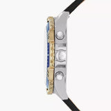 Fossil Garrett Chronograph Blue Dial Brown Leather Strap Watch for Men - FS5625 Buy Now By Fossil