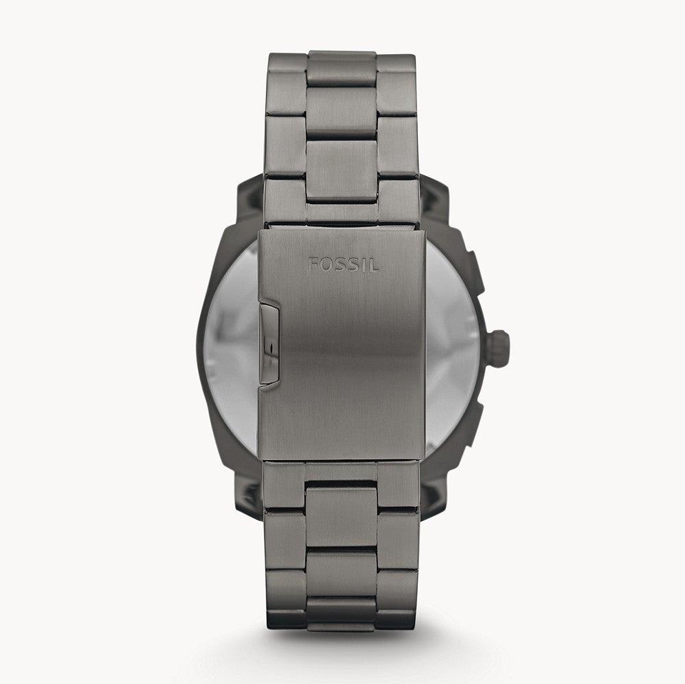 Fossil Machine Chronograph Black Dial Grey Steel Strap Watch for Men - FS4662 Buy Now By Fossil