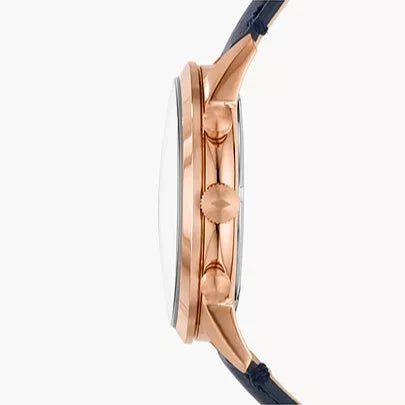 Fossil Townsman Chronograph Blue Dial Blue Leather Strap Watch for Men - FS5436 Buy Now By Fossil