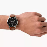 Fossil Neutra Chronograph Black Dial Brown Leather Strap Watch for Men - FS5408 Buy Now By Fossil