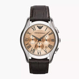 Emporio Armani Valente Chronograph Brown Dial Brown Leather Strap Watch For Men - AR1785 Buy Now By Emporio Armani