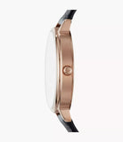 Emporio Armani Kappa Mother of Pearl Dial Black Leather Strap Watch For Women - AR80011 Buy Now By Emporio Armani