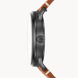 Fossil Commuter Three Hand Date Black Dial Brown Leather Strap Watch for Men - FS5276 Buy Now By Fossil