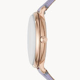 Fossil Jacqueline Purple Dial Purple Leather Strap Watch for Women - ES4814 Buy Now By Fossil