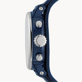 Fossil Boyfriend Sport Chronograph Blue Dial Blue Leather Strap Watch for Women - ES4113 Buy Now By Fossil