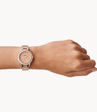 Fossil Jesse Crystal Rose Gold Dial Rose Gold Steel Strap Watch for Women - ES3020 Buy Now By Fossil