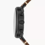 Fossil Commuter Chronograph Black Dial Brown Leather Strap Watch for Men - FS5403 Buy Now By Fossil