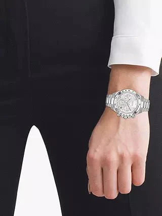Hugo Boss Novia Chronograph Silver Dial Silver Steel Strap Watch for Women - 1502616 Buy Now By Hugo Boss