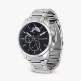 Tommy Hilfiger Decker Quartz Blue Dial Silver Steel Strap Watch for Men - 1791348 Buy Now By Tommy Hilfiger