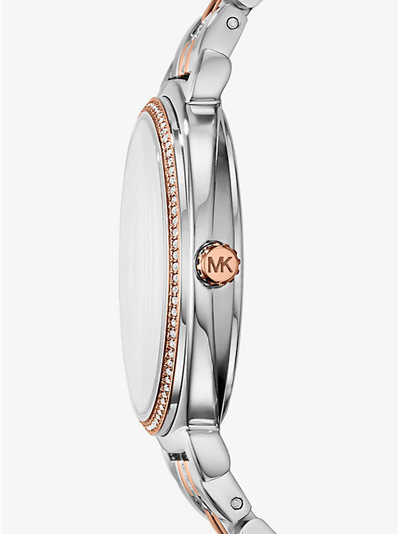 Michael Kors Cinthia Mother of Pearl Dial Two Tone Steel Strap Watch For Women - MK3831 Buy Now By Michael Kors