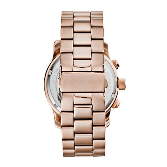 Michael Kors Runway Stop Hunger Quartz Blue Dial Rose Gold Steel Strap Watch For Men - MK8358 Buy Now By Michael Kors