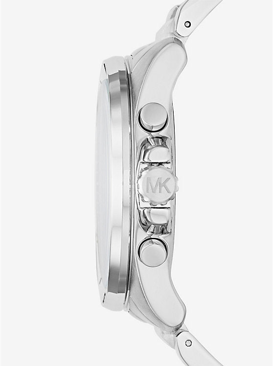 Michael Kors Brecken Chronograph Blue Dial Two Tone Steel Strap Watch For Men - MK8437 Buy Now By Michael Kors